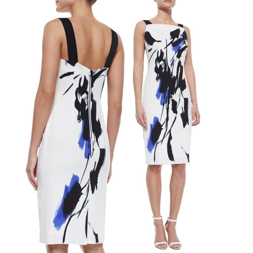 Milly Lou Lou Tokyo Floral Sheath Dress, Blue/White Size 6